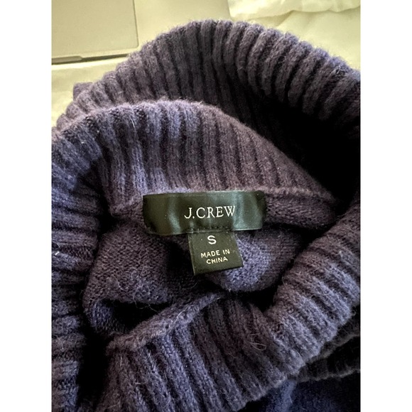 NWOT J crew turtleneck sweater super soft yarn ink shadow purple Size s - Picture 3 of 3